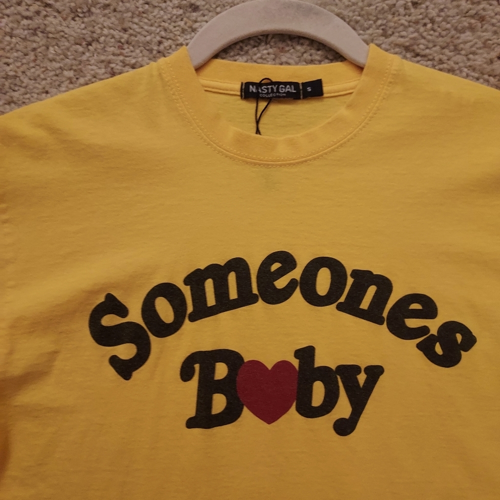 Yellow Nasty Gal T shirt, size S